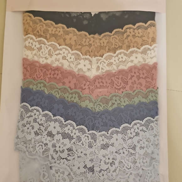 Vicria's Secret Set of 7 Lacie Thongs in Assorted Colors - Picture 4 of 10